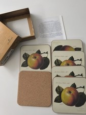 Pimpernel Untersetzer 6er Set • Bellefleur Apple Obstmotiv • Vintage 80er 90er