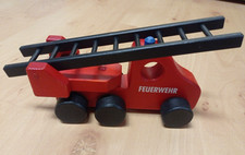 Holzspielzeug, Feuerwehr, Schiebeauto, Griff-Loch-Fahrzeug, Alstercontec