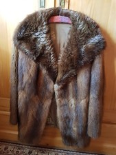 Pelzjacke fur jacket - Bisam Spitzbiber - Size 38 - Winter hippie boho vintage