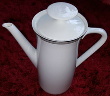 NEUw ♥ THOMAS Rosenthal Group ♥ Grauband ♥ Porzellan Kanne Kaffeekanne + Deckel 