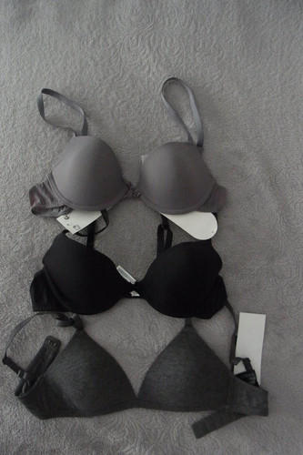 65a 75a grau schwarz - bh,