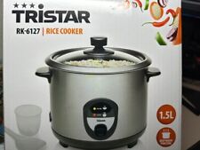 TRISTAR 6127 Reiskocher 1.5L 500W Edelstahl Warmhaltefunktion Dämpfer Dünsten