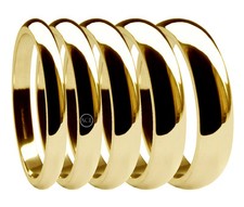 9ct Gelbgold D-Form Hochzeit