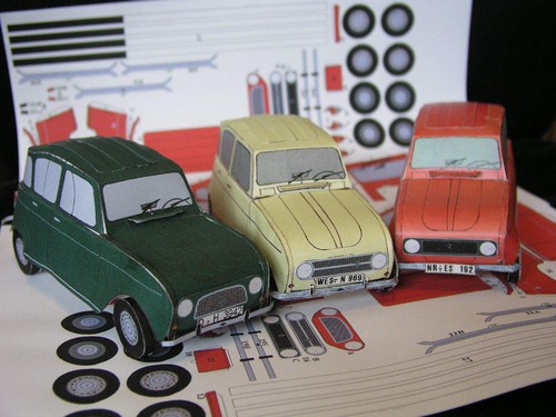Renault bastelbogen - renault, r4