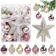 Weihnachtskugeln Rosa Mini Set
