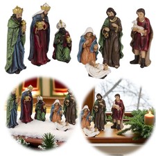 Krippenfiguren Set 7 Figuren 12cm Traditionell Handbemalt Krippe Krippenset Xmas
