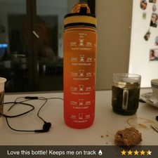 Trinkflasche 1L BPA-frei Tritan auslaufsicher Sportwasserflasche mit Strohhalm