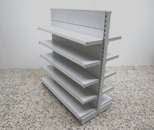 1,25 m Gondelregal grau Kiosk