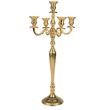 Kerzenständer 5-armig gold