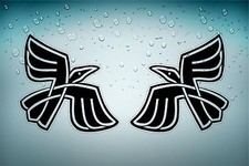 2x aufkleber sticker rabe raben viking odin wikinger krähe motorrad auto r2