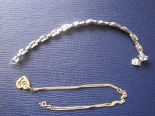 Silber Kette und Armband Nachlass Sammlung Omas Schmuckkasten Goldfarbig