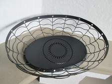 Ikea Brotkorb Brot Obst Servier Korb Schale Drahtkorb schwarz Metall oval 