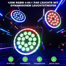 18LED RGBW PAR Can Light DMX Beam Bühnenbeleuchtung DJ Disco Party Show Licht
