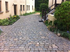  Altstadtpflaster gebraucht, anthrazit-bunt, historisches Natursteinpflaster