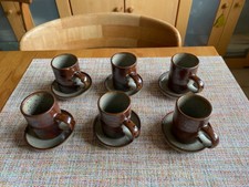 6 x Tassen Becher Steingut