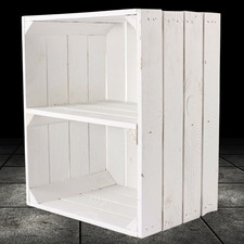 Weiße Holzkiste hochkant mit Regalbrett /NEU/ 40x30x50cm Obstkiste Hängeschrank
