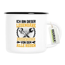 Emaille Tasse Ich bin dieser legendäre Handwerker Vintage Geschenkidee Souvenir