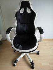 Duo Collection Chefsessel Spike Schwarz-Weiß, KAPUTTER Kunstleder