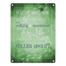 Wahre Freunde Metallschild in