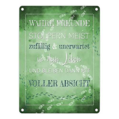Wahre freunde metallschild - freunde,