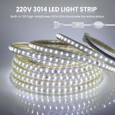 220V 230V 3014 LED Stripe Streifen Lichterkette IP65 Lichtband Ein-/ Ausschalten