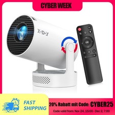 XGODY 2025 Beamer Projektor 4K UHD WiFi Bluetooth Smart Heimkino Mini Tragbar