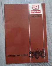 Agria Kompaktschlepper 6700 Betriebsanleitung
