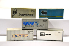 Roco Seecontainer 20 Fuss Container 5x für Eisenbahn H0 1:87 Ladegut-Set H8