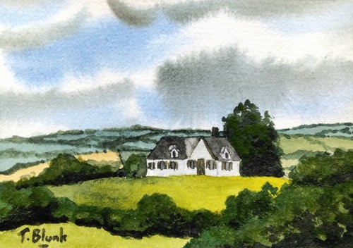 Original aquarell landschaft - original,