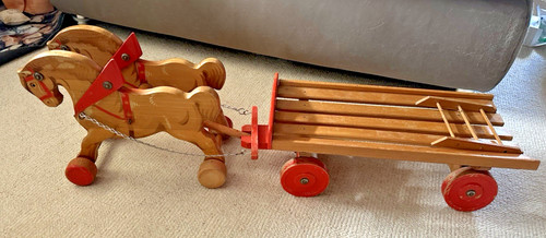 Vintage pferdegespann mit - -,
