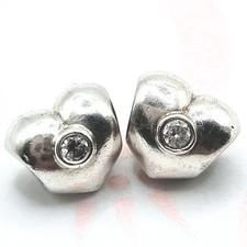 Pandora Charm 2er Set "Herz mit klarem Zirkonia" 790134  Liebe Love Silber 