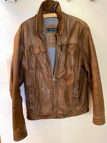 Marc polo lederjacke braun - lederjacke,