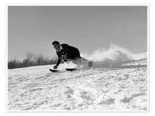 Poster Skifahrer auf der