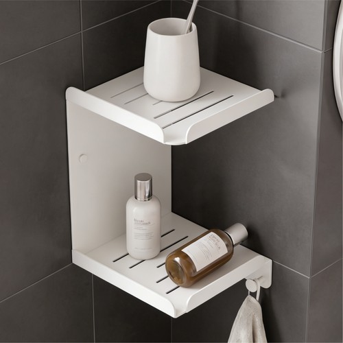 Duschablage ecke bohren - ecke, bohren/kleben