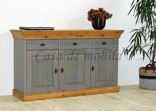 Massivholz sideboard 2farbig - sideboard,