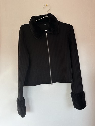 Oberteil mit zipper - zipper, fell