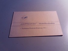 Alte Beilage zum Lufthansa Modellbaukasten Flugzeug 152