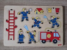 Goki holzpuzzle feuerwehr - goki,