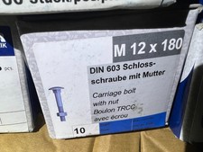 Schlossschrauben M12x180mm 10Stück  mit Muttern / Aktion H2Breg3
