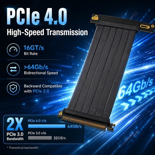 Pcie x16 riser kabel gen - pcie,