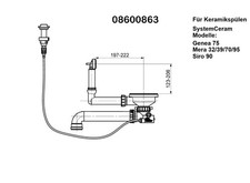 Ablaufgarnitur für Keramik