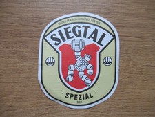 Siegtal Bier Spezial - Flaschen Etikett für Sammler Erzquell Siegen Siegerland