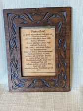 Antik Jugendstil Holz Bilderrahmen fein geschnitzt mit Rezept um 1900