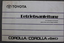 Toyota Corolla / Corolla 4WD - Betriebsanleitung "1991" Bedienungsanleitung