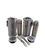 LocknLock Picknick Set, 10tlg. mit 2 Thermo Kannen, Kühltaschen Dosen Besteck 