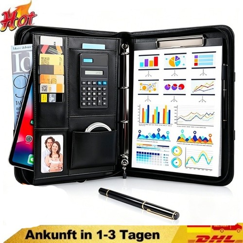 Collegemappe schwarz - collegemappe,