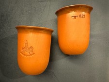 2x Glühwein Becher Mittelalter Markt Met Marksburg Rhein Logo Tonbecher Ritter