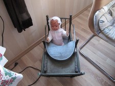 Antiker puppenhochstuhl mit - antiker,