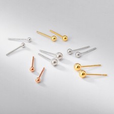 1 oder 3 Paar Ohrstecker Kugel