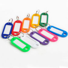 50 Stck. Kunststoff Schlüssel ID Anhänger Gepäck Name Etikett Karte mit geteiltem Ring Schlüsselring